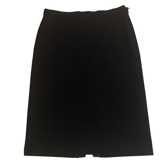 BCBGMAXAZRIA Skirt | Y2K Lace-Up Back, Leather Trim, Pencil Fit, 2 - Picture 3 of 6